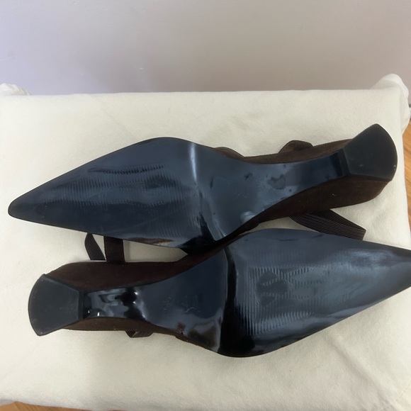 Meijiani brown suede sling back shoes size 35 - Picture 3 of 4